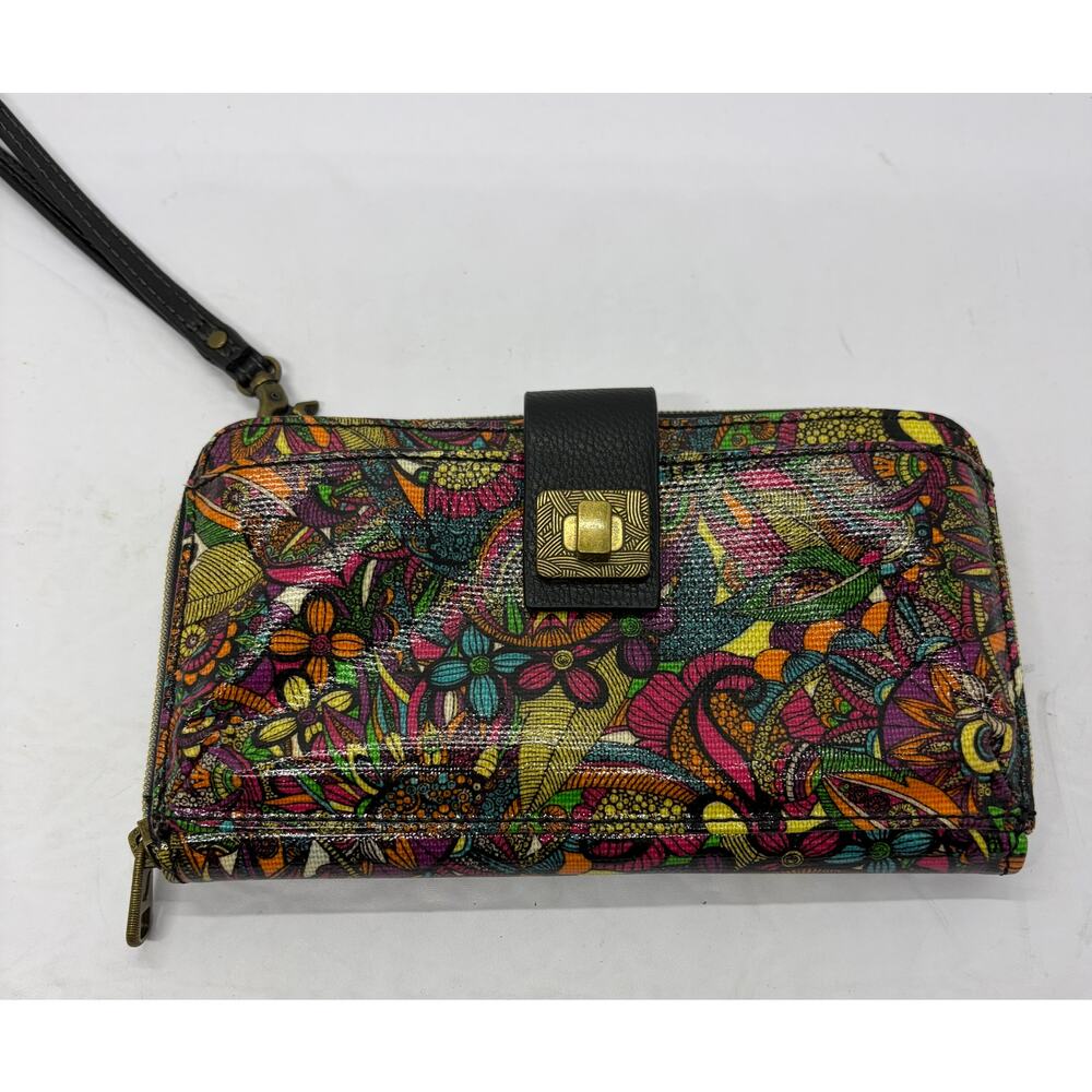 NWOT Sakroots Large Smartphone Wristlet Zip Around Wallet Clutch Floral